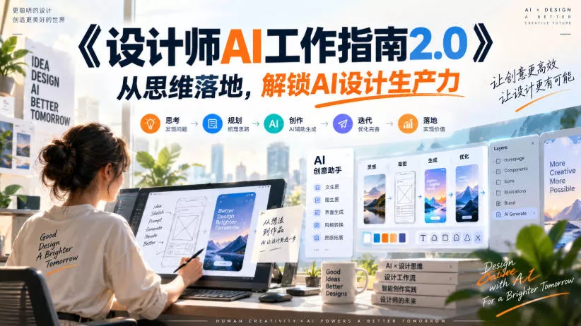 《设计师AI工作指南2.0》从思维落地-无水印，解锁AI设计生产力 一点学习助手-零基础自学教程-副业项目-兴趣学习-网盘拉新平台-英语启蒙项目资源网