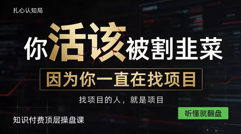 做项目不如卖项目，做知识付费自己当老板，知识付费顶层操盘课，听懂就翻盘【揭秘】 一点学习助手-零基础自学教程-副业项目-兴趣学习-网盘拉新平台-英语启蒙项目资源网