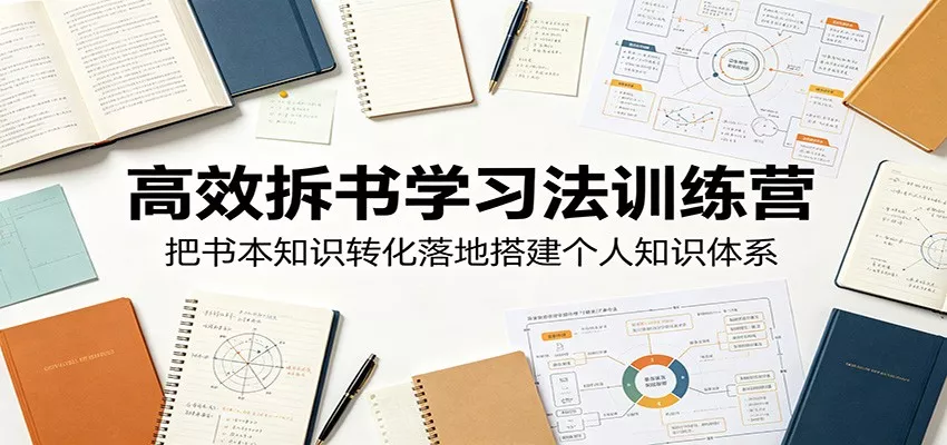 高效拆书学习法训练营，把书本知识转化落地搭建个人知识体系 一点学习助手-零基础自学教程-副业项目-兴趣学习-网盘拉新平台-英语启蒙项目资源网