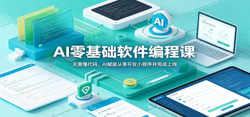 AI零基础软件编程课：无需懂代码，AI赋能从零开发小程序并完成上线 一点学习助手-零基础自学教程-副业项目-兴趣学习-网盘拉新平台-英语启蒙项目资源网