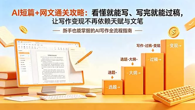 AI短篇+网文通关攻略-更新：看懂就能写、写完就能过稿，让写作变现不再依赖天赋与文笔 一点学习助手-零基础自学教程-副业项目-兴趣学习-网盘拉新平台-英语启蒙项目资源网